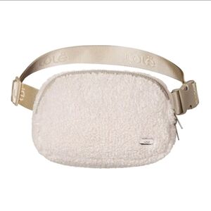 Lole Cream Sherpa Belt Bag Minimalist Design